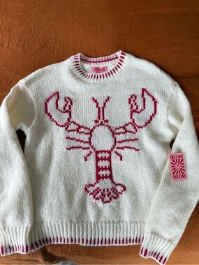 White Lobster Crewneck Sweater NWT Size Large